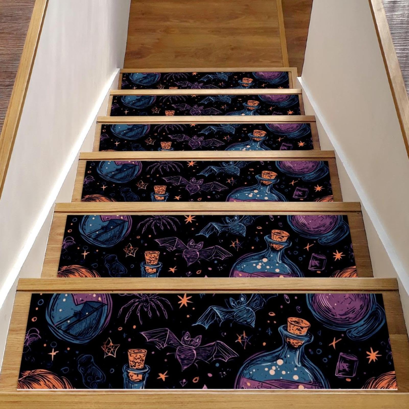 Tapis d'escalier Helloween de 20,3x76,2 cm pour un intérieur sécurisé