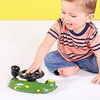 Vista 3 de Bright Starts John Deere 4-in-1 Gator Green Baby Activity Center & Push Walker with Removable Interactive Steering Wheel Toy, 6 Months and up