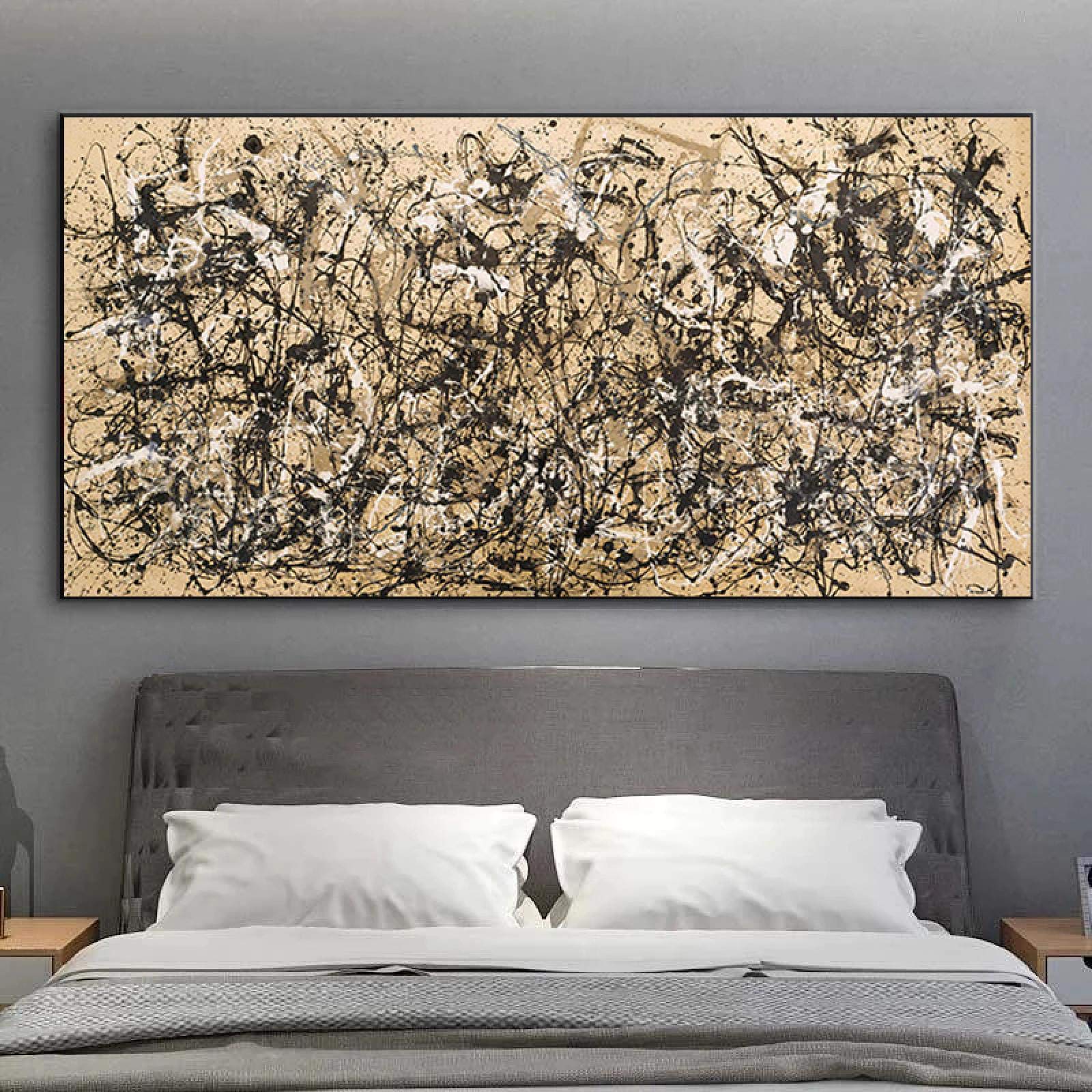 Abstract Art Canvas Painting Jackson Pollock Famous Posters and Prints Wall Art Pictures for Living Room Decoration Cuadros 60x120cm(24x48") Frameless