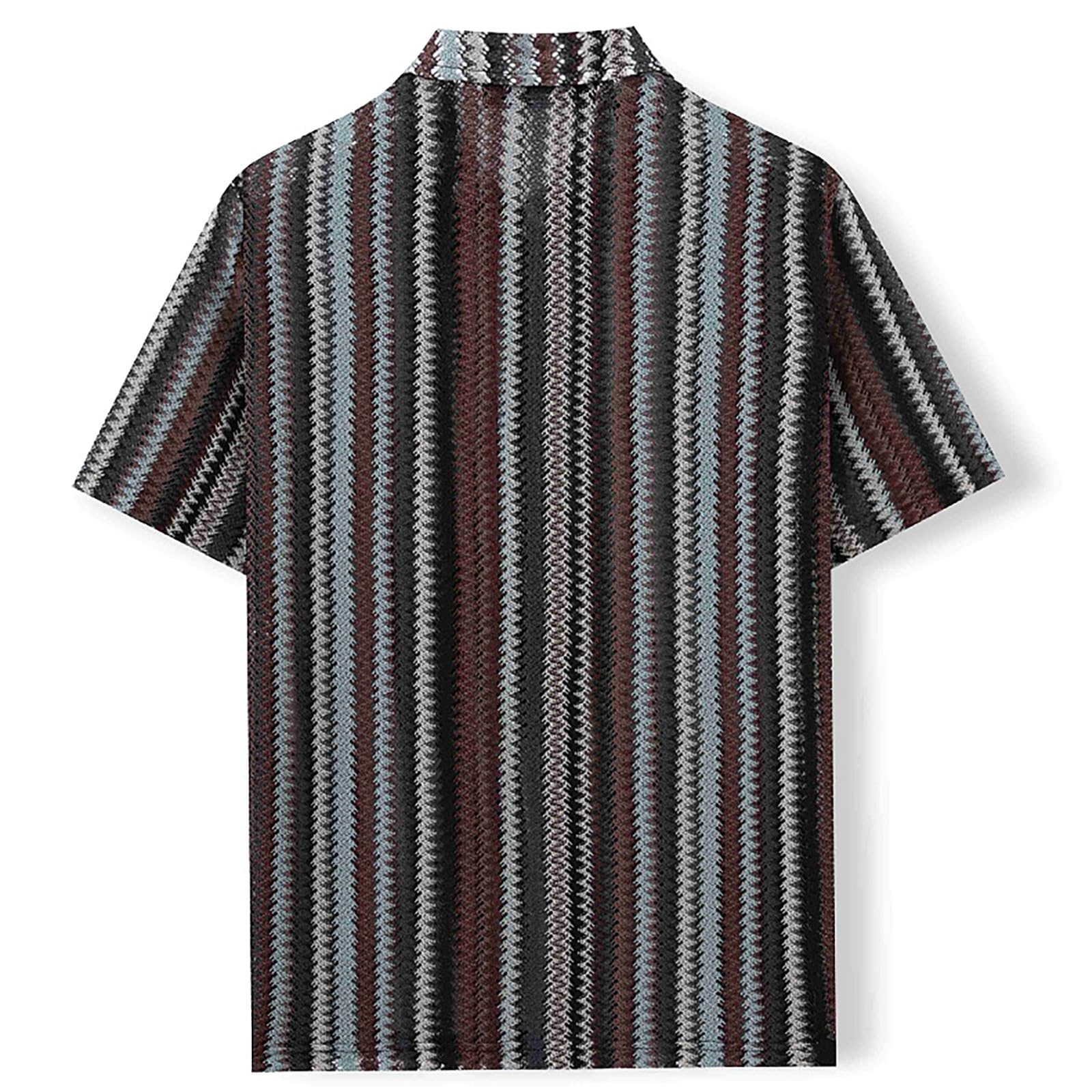 WINWUQB Chemise à manches courtes boutonnée pour homme - Chemise de plage décontractée et légère - Style hawaïen - Hauts d'été