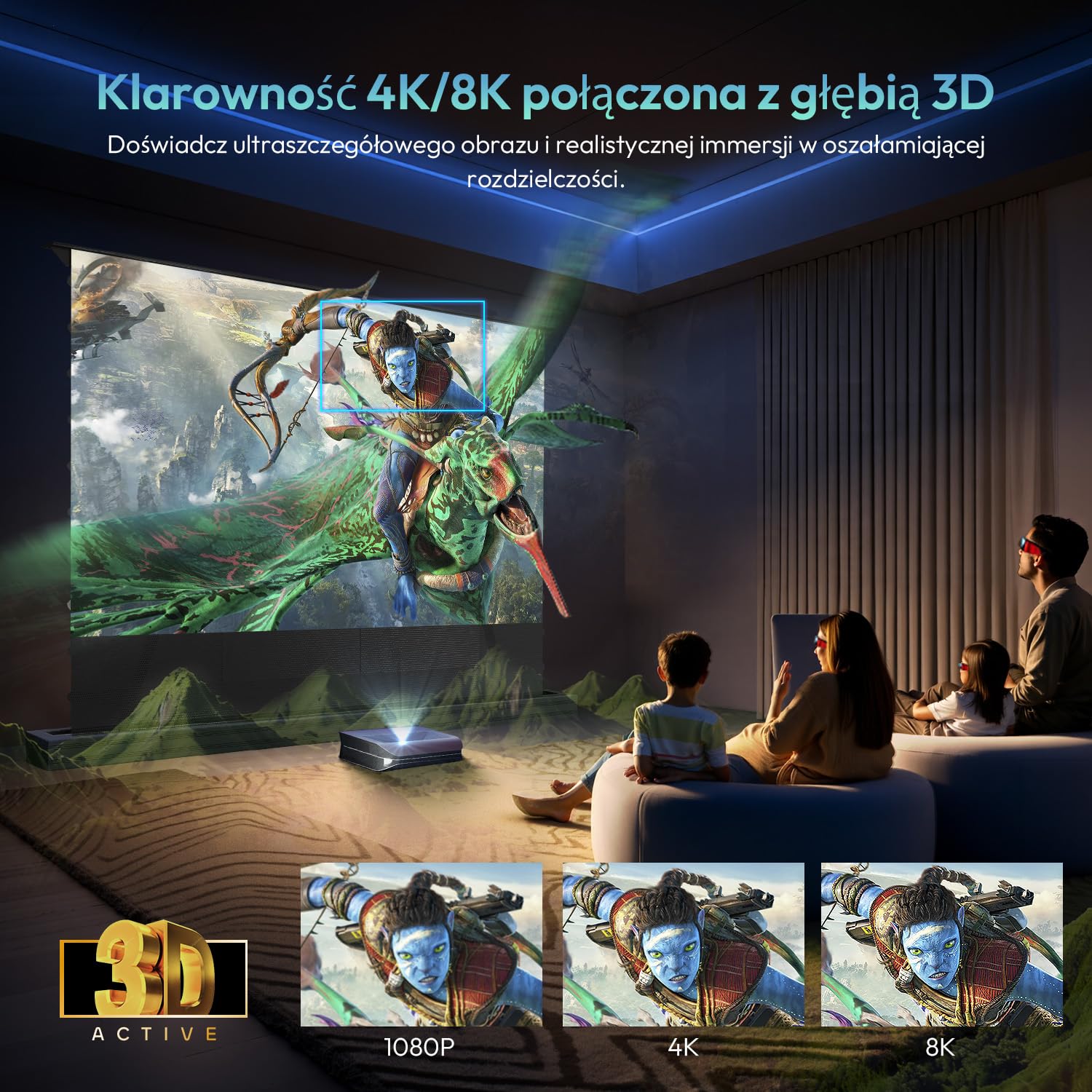 Ekran do projektora, 120 cali, stojący na podłodze, wysuwany elektrycznie, ALR CLR, 4K UHD Laser TV ekran, przenośne kino domowe, ekran do projektora ultrakrótkiego dystansu, bez