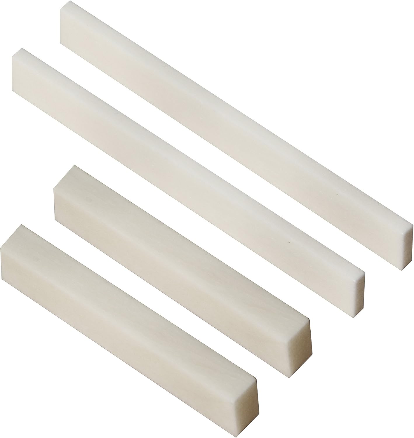 ２Set DIY Bone Guitar String Bridge Nut Saddle Blank for Electric Bass Acoustic Classical Guitar Mandolin Banjo Ukulele (Saddle*2+Nut*2) : Musical Instruments