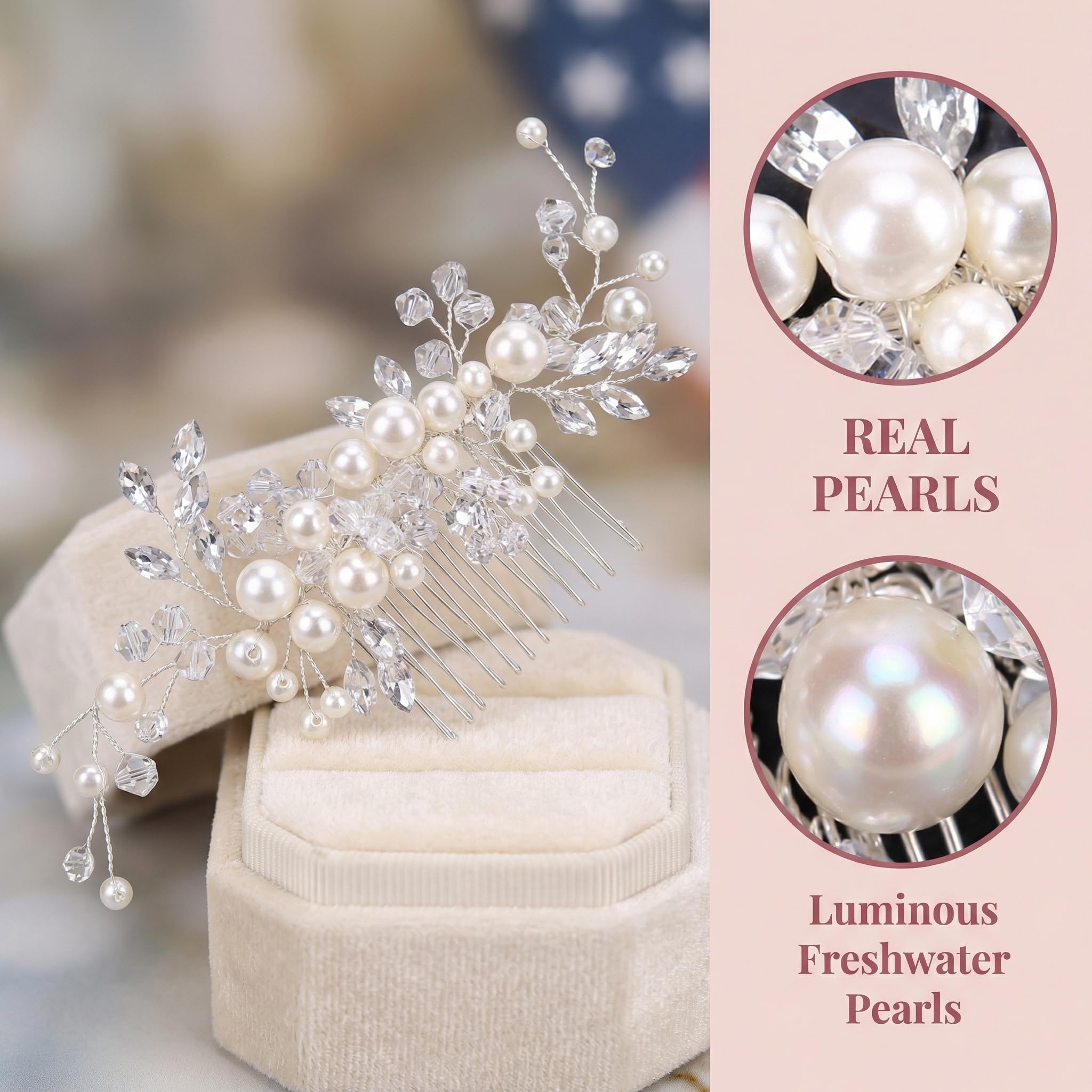 Amazon.com : 3PC Clysburtuony Bridal Hair Accessories for Women