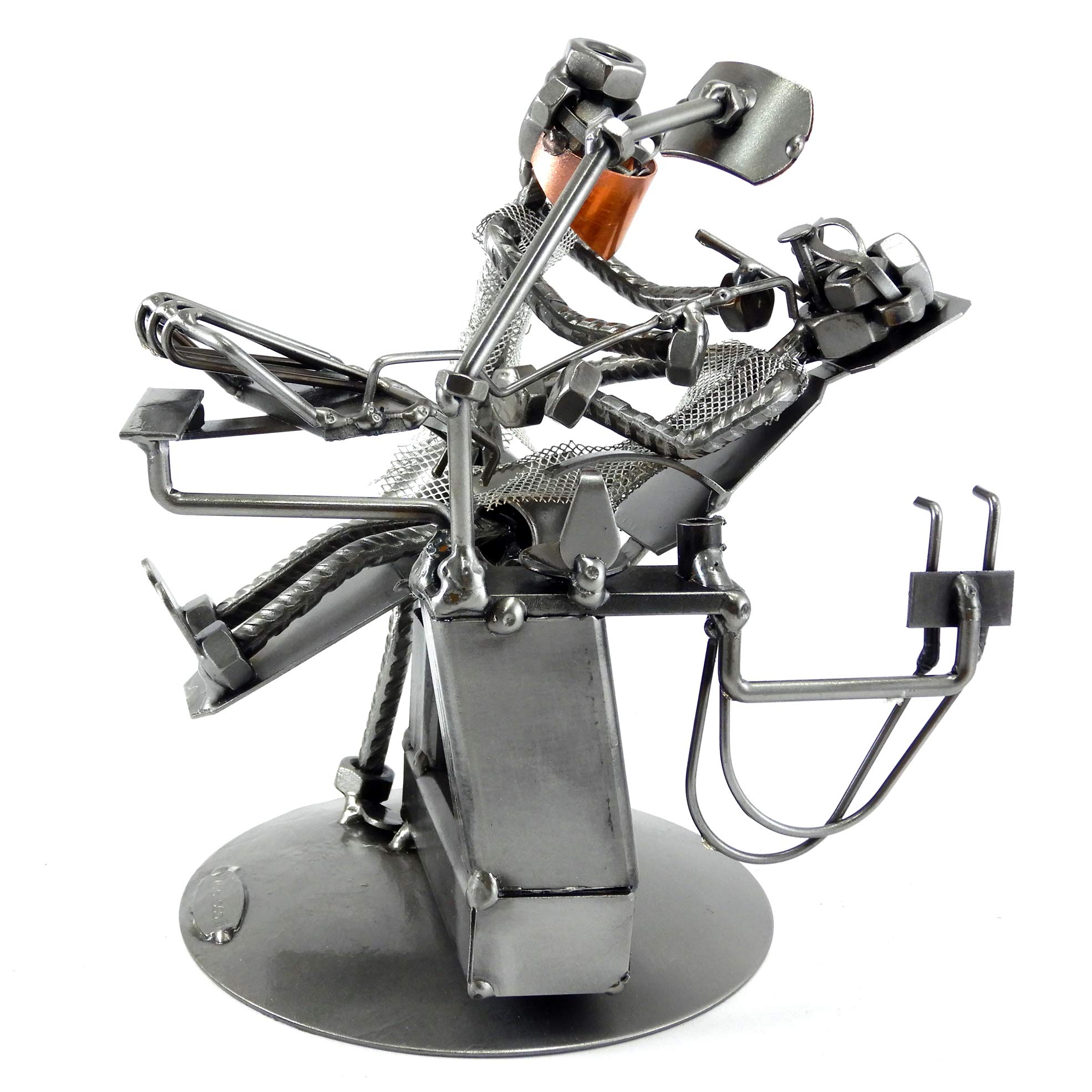 DENTISTA CON PAZIENTE IN METALLO CON VITI BULLONI CHIODI DI METAL IDEA - IDEA REGALO ORIGINALE - 100% ARTIGIANALE - MADE IN ITALY - PERSONALIZZABILE