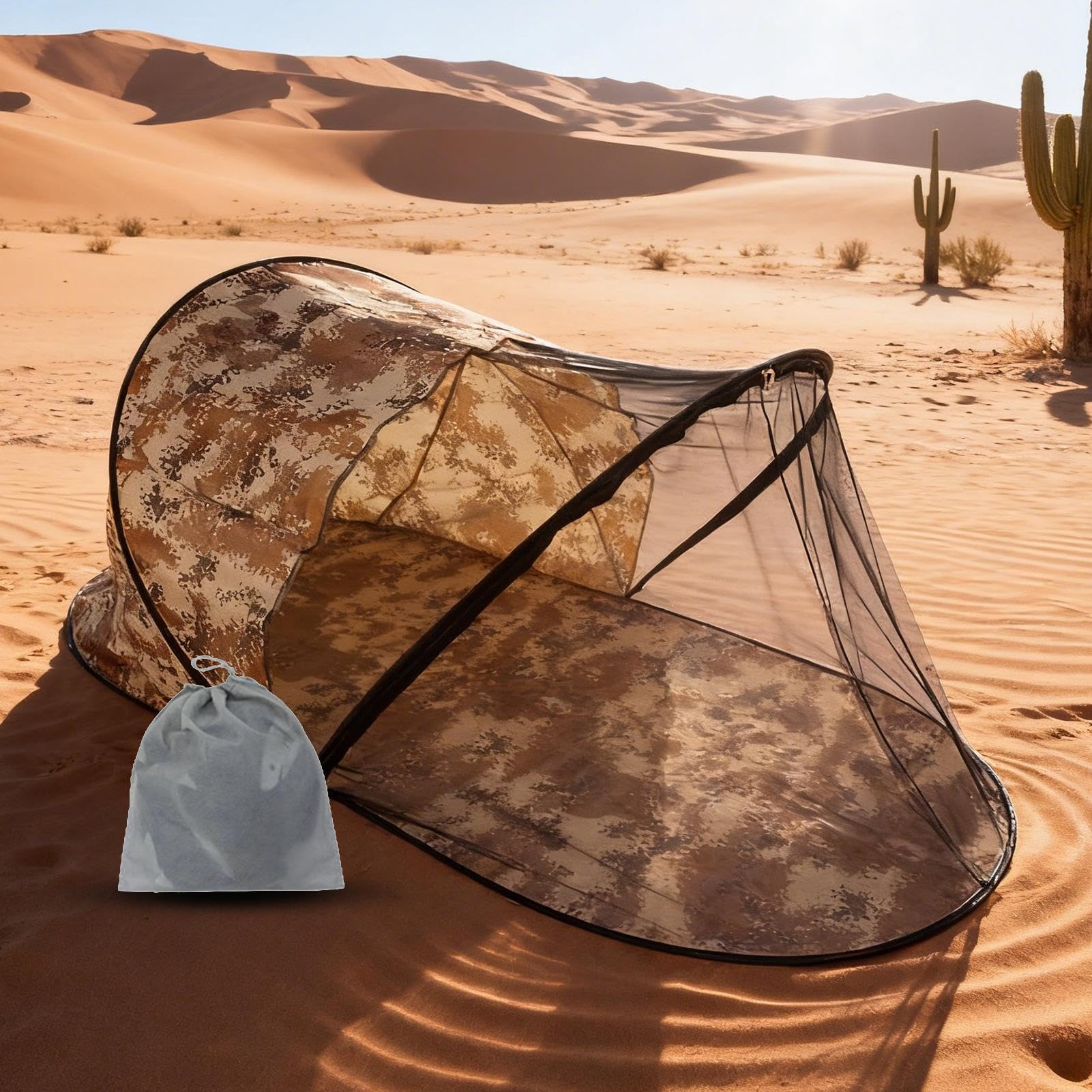 Moustiquaire de Camping Tente Pliante Portable Respirante à Ouverture | Filet de Protection Solaire d'Extérieur Pour Intérieur Jardin Cour et Arrière-Cour Maison et Sortie Camping Adultes