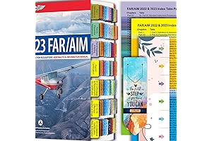 FAR/AIM 2022 Tabs, Exam Preparation Laminated Tear Resistant Color-Coded Tabs with Bonus Digital Magnifier