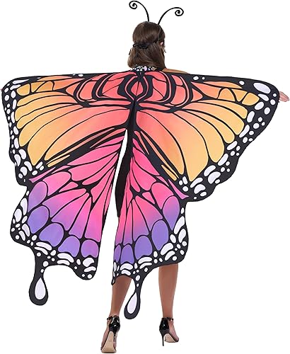 Miniatura 3 de Spooktacular Creations Disfraz de ala de mariposa para mujer, máscara de encaje y diadema, tamaño adulto
