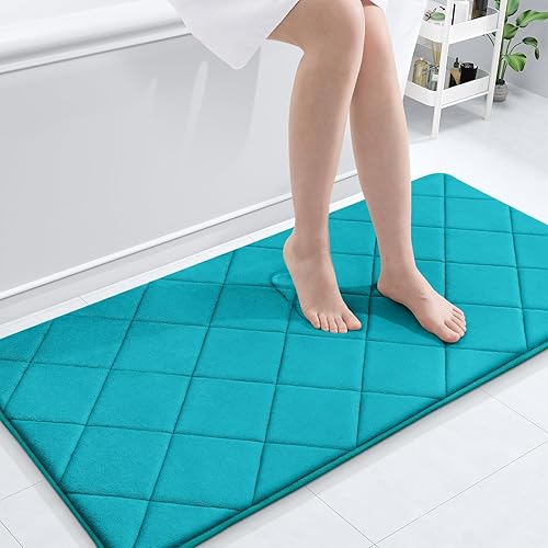 Miniatura 193 de OLANLY Tapete de baño de espuma viscoelástica de 24 x 16 pulgadas, ultra suave y absorbente, lavable a máquina, cómodo tapete de baño para suelo de