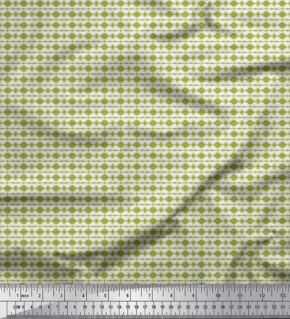 Soimoi Cotton Canvas | 56" Wide, Sold by The Yard | Travel Pattern - Greenish Beige | Durable Medium Weight Fabric for Bags, Curtains, Crafts & Décor image 5