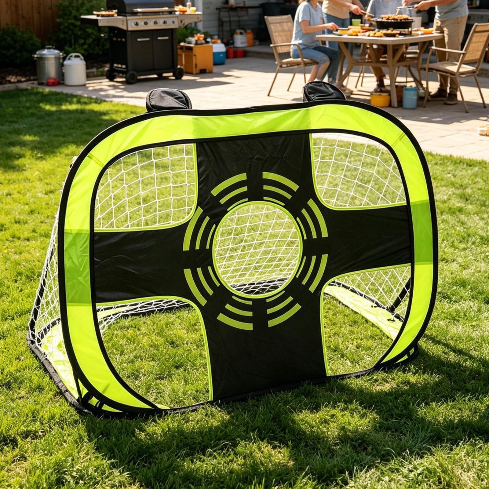 Kinderfußballtor Tragbares Übungs- Und Genauigkeitstrainingsziel | Fußball-Zielnetz für Training Spiel Garten Hinterhof Outdoor Indoor Zuhause Hof Rasen Feld Tür Torwart Kinder Erwachsene
