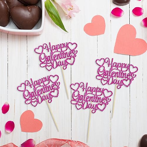 Vista 156 de 36 piezas de decoración de cupcakes para el día de San Valentín, dulce amor, San Valentín, para el día de San Valentín, fiesta de cumpleaños