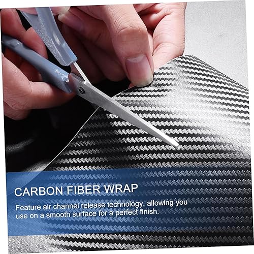 Miniatura 4 de USHOBE 3 Sheets Carbon Fiber Sticker Window Sticker para Autos Body Protective Film 6d PVC