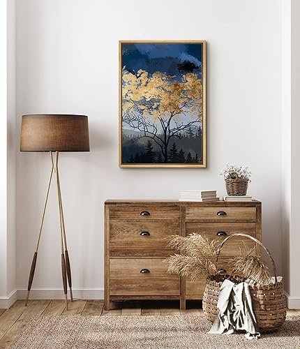 Miniatura 10 de SIGNFORD Lienzo enmarcado para pared, tormenta, nube, montaña, lago, paisaje, naturaleza, desierto, ilustraciones de arte digital, arte moderno,