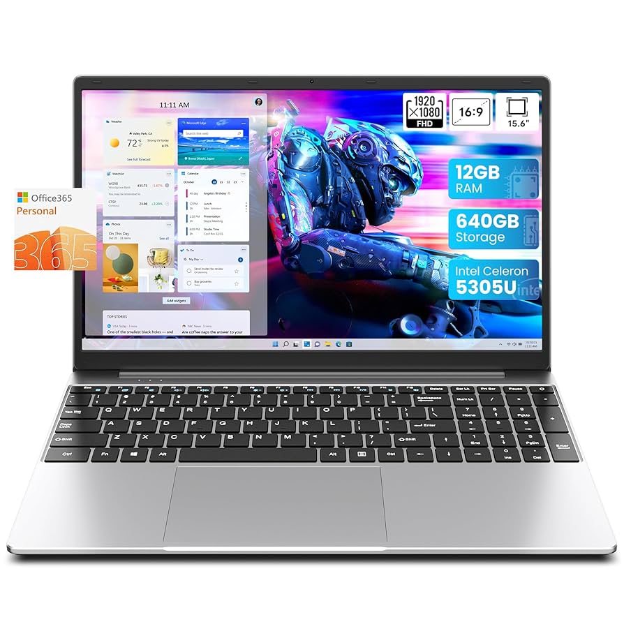 Amazon.com: jumper Laptop, 12GB RAM 640GB ROM, Office 365-1