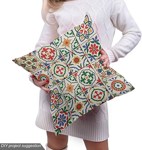 Vista 101 de Ambesonne - Tela multicolor impresa digital por The Yard