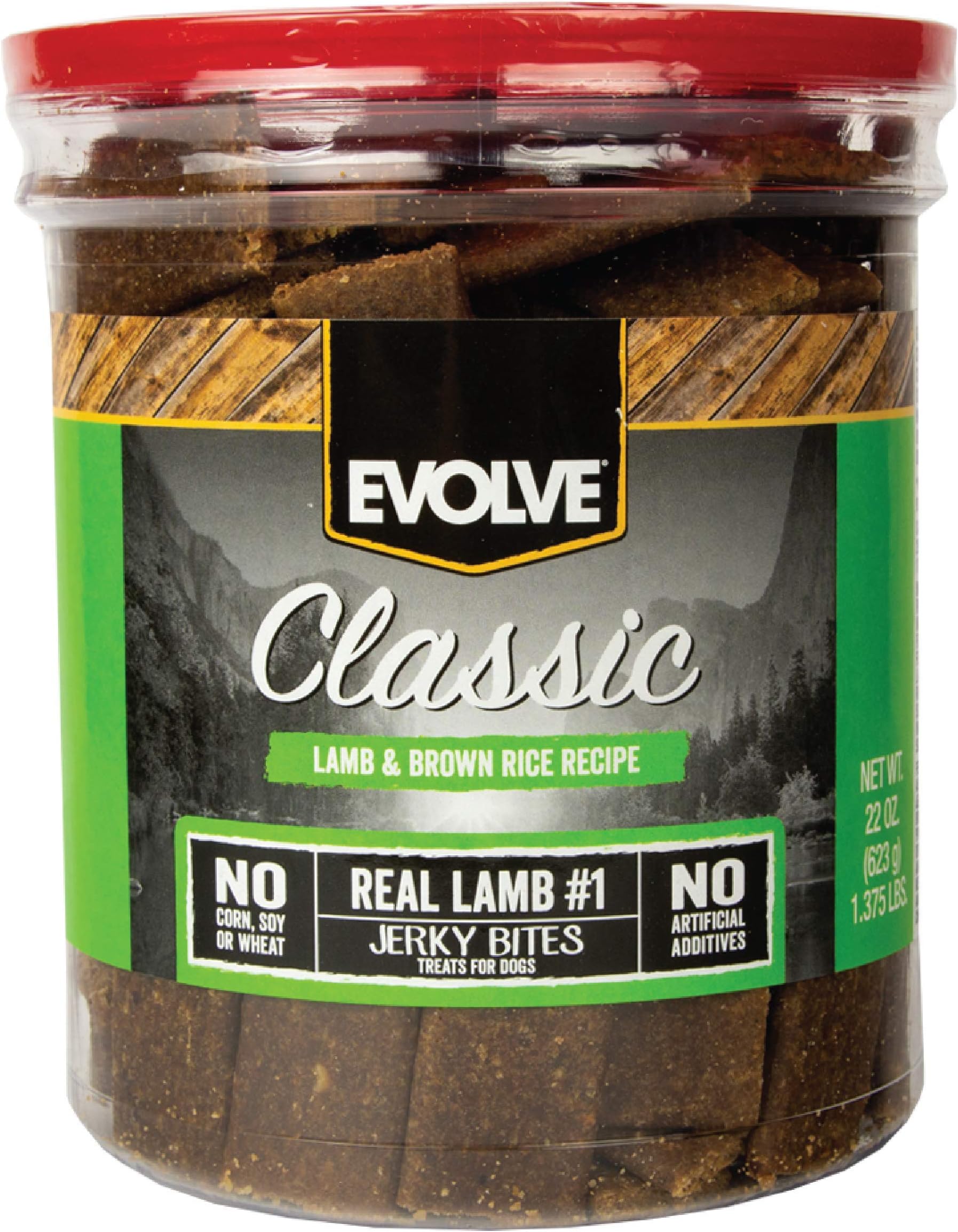 Evolve Classic Chicken, Rice & Cranberry Recipe Dog Treats, 22-Ounce Jar