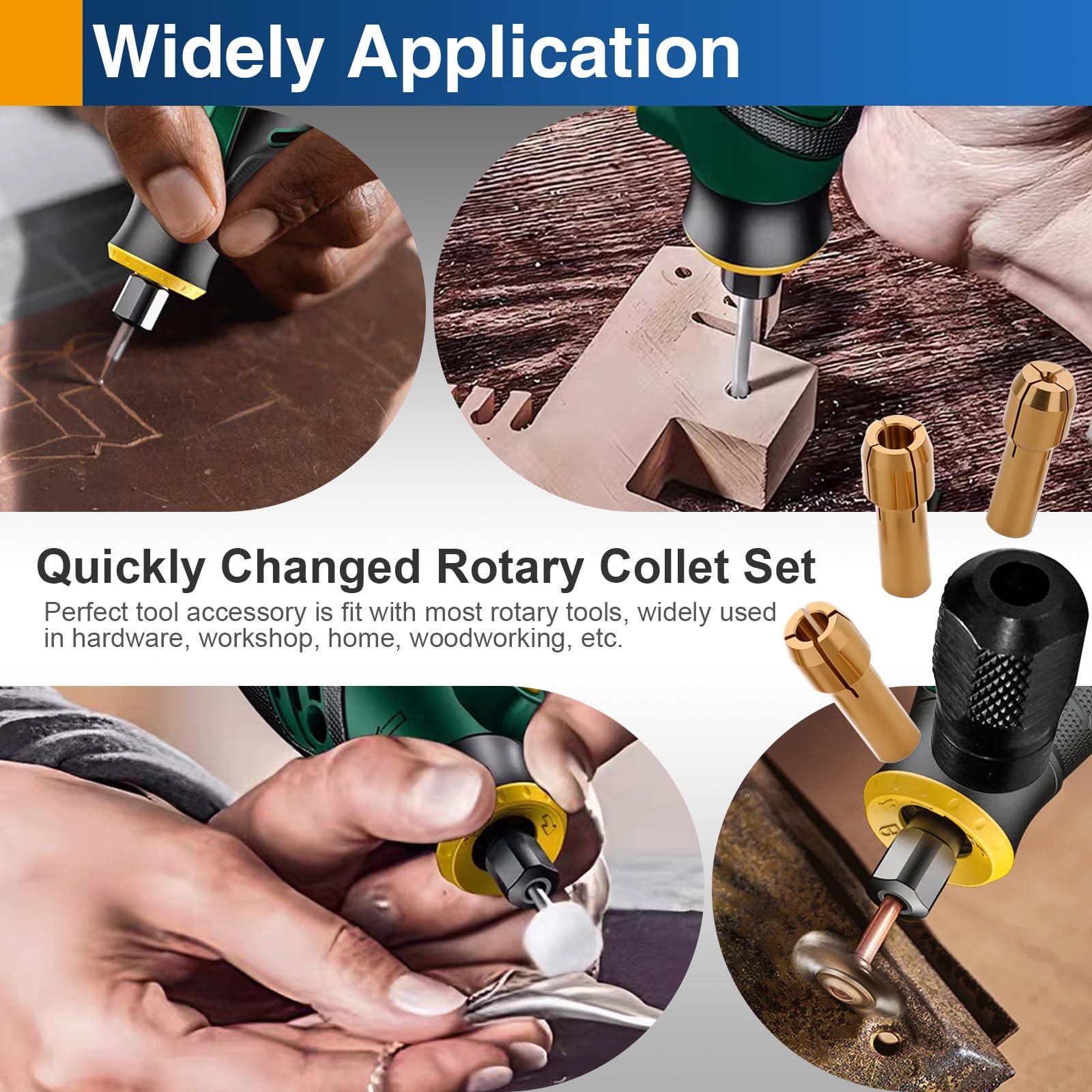 Dremel Collet Set - 2 Sets Rotary Tool Collets -7