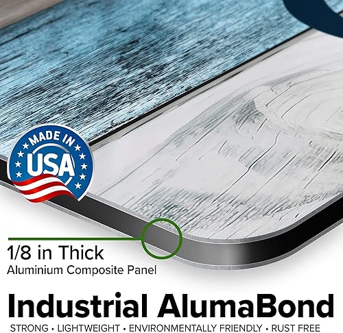 Miniatura 1211 de My Sign Center - Letrero personalizado, 11 colores de fuente, 13 estilos de fuente, 4 opciones de agujero, 22 tamaños, 8 x 32 pulgadas, sin óxido,