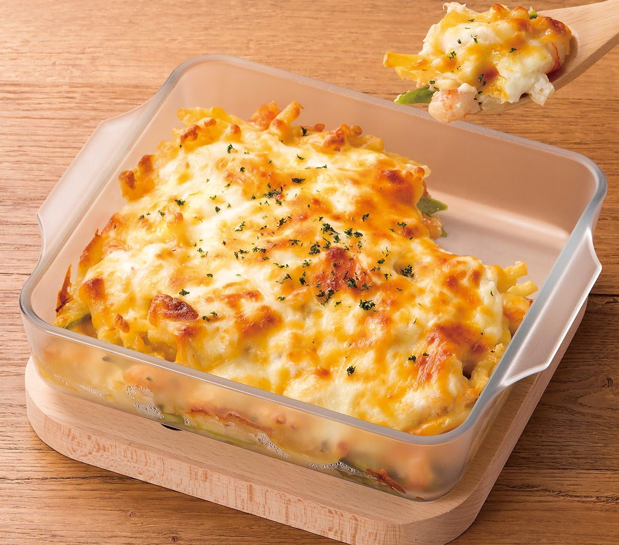 Aderia K-9427 Heat-Resistant Glass Cooker, Gratin Dish, Serabake, Square Roaster, M, 40.1 fl oz (1,400 ml), Non-Stick, Microwave and Oven Safe, Ceramic Coating