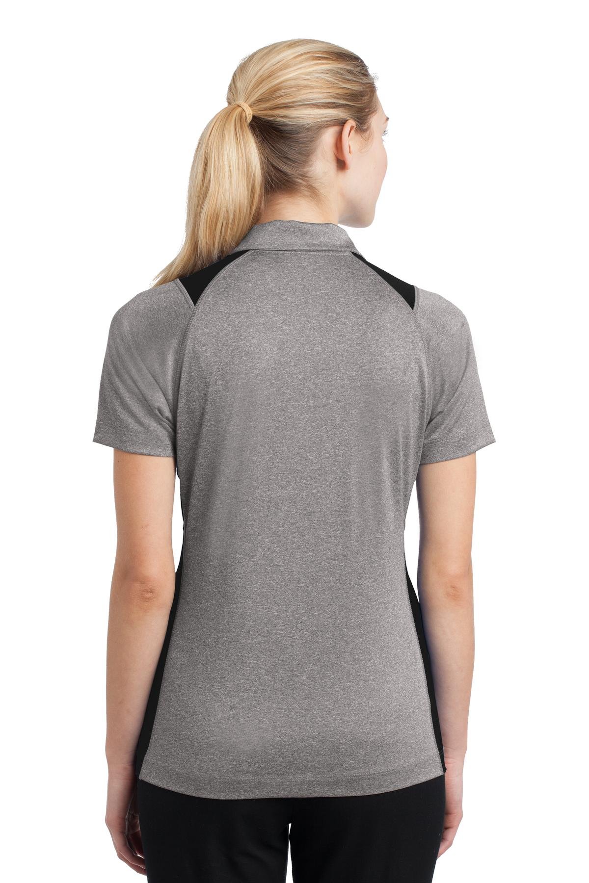 SPORT-TEK Ladies Heather Colorblock Contender Polo F20