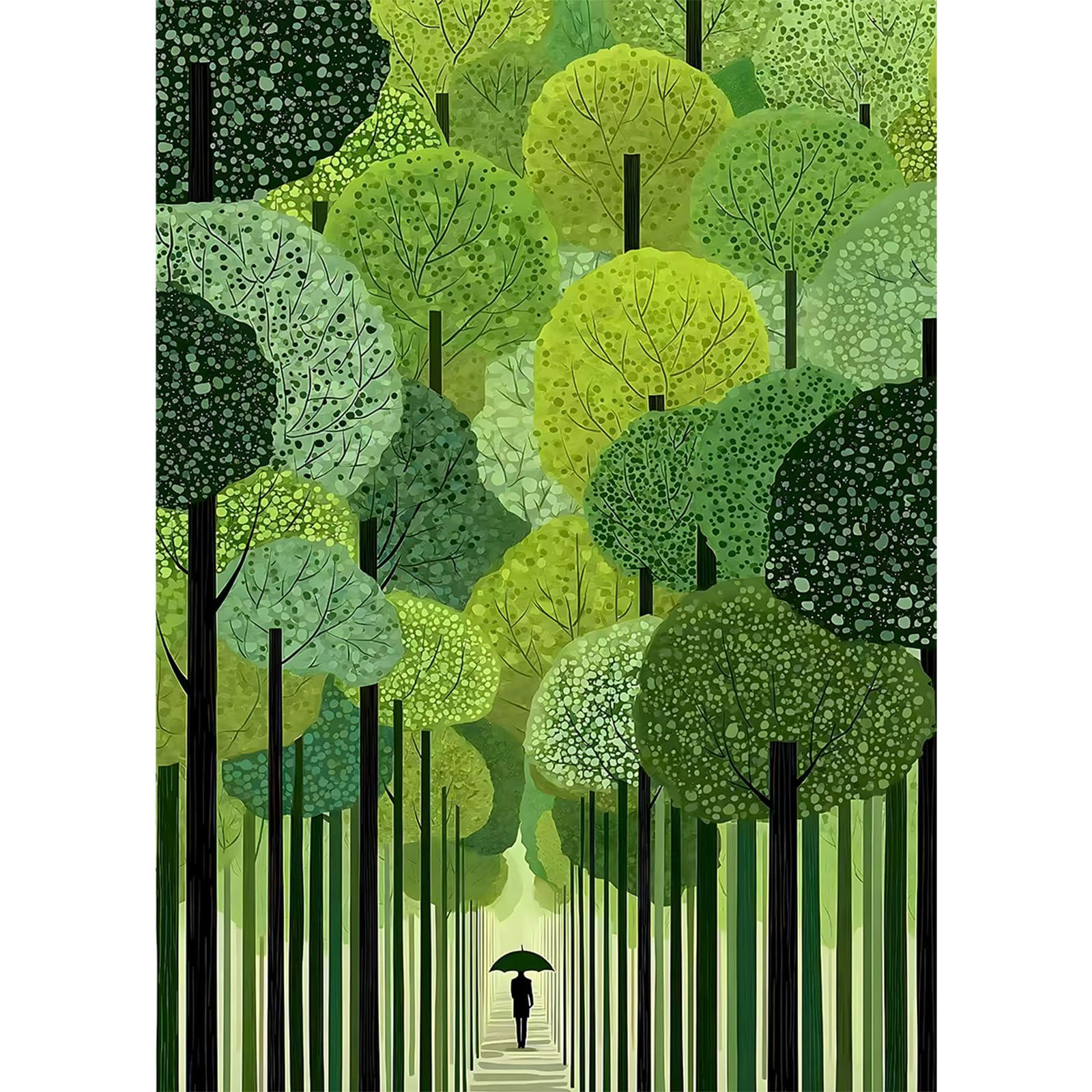Impossible Puzzle for Adults 1000 Piece, PICKFORU Verdant Path Jigsaw Puzzle Nature Plant…