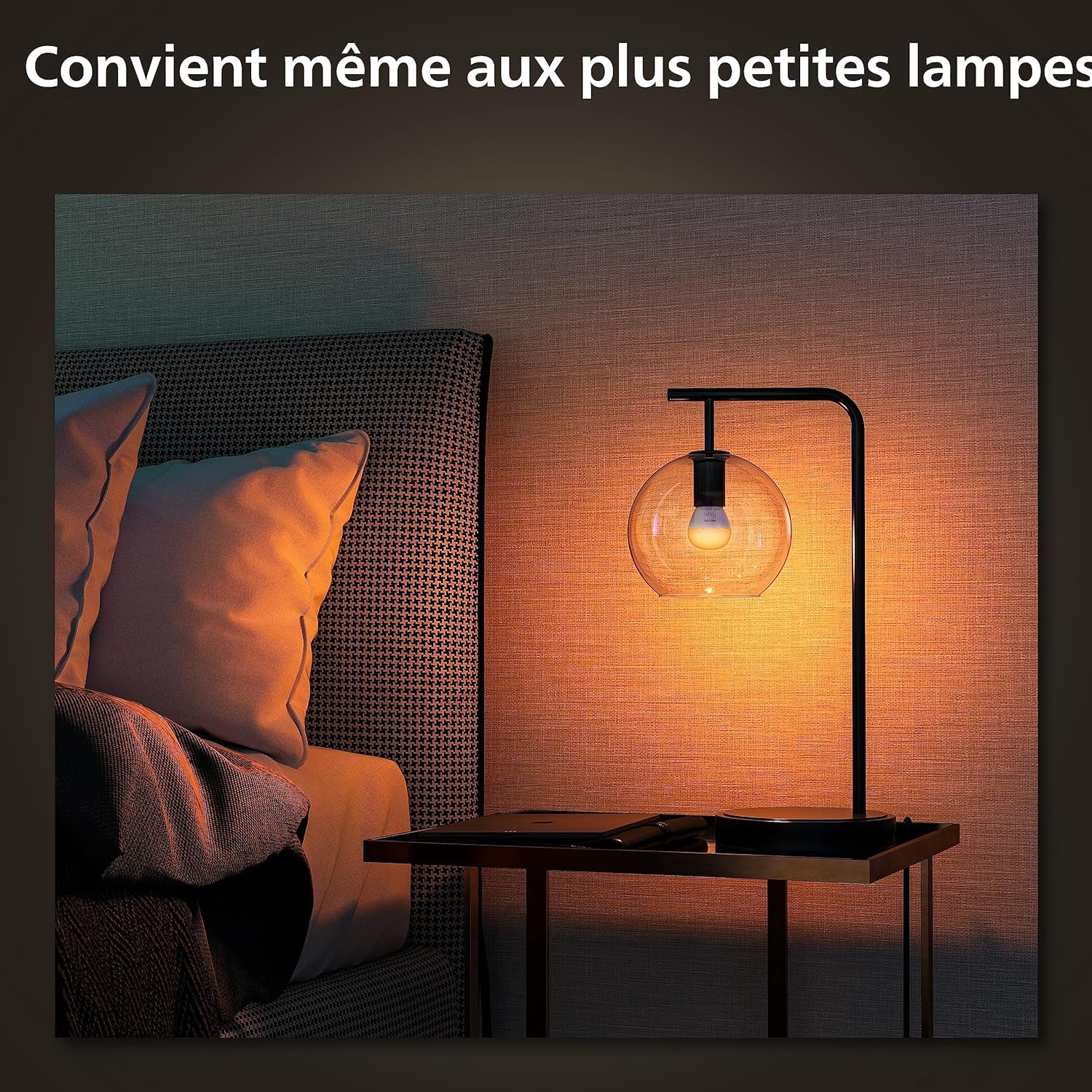 Philips Hue White ambiance, ampoule LED connectée sphérique compatible Bluetooth, E14, fonctionne avec Alexa, Google Assistant et Apple Homekit, lot de 2