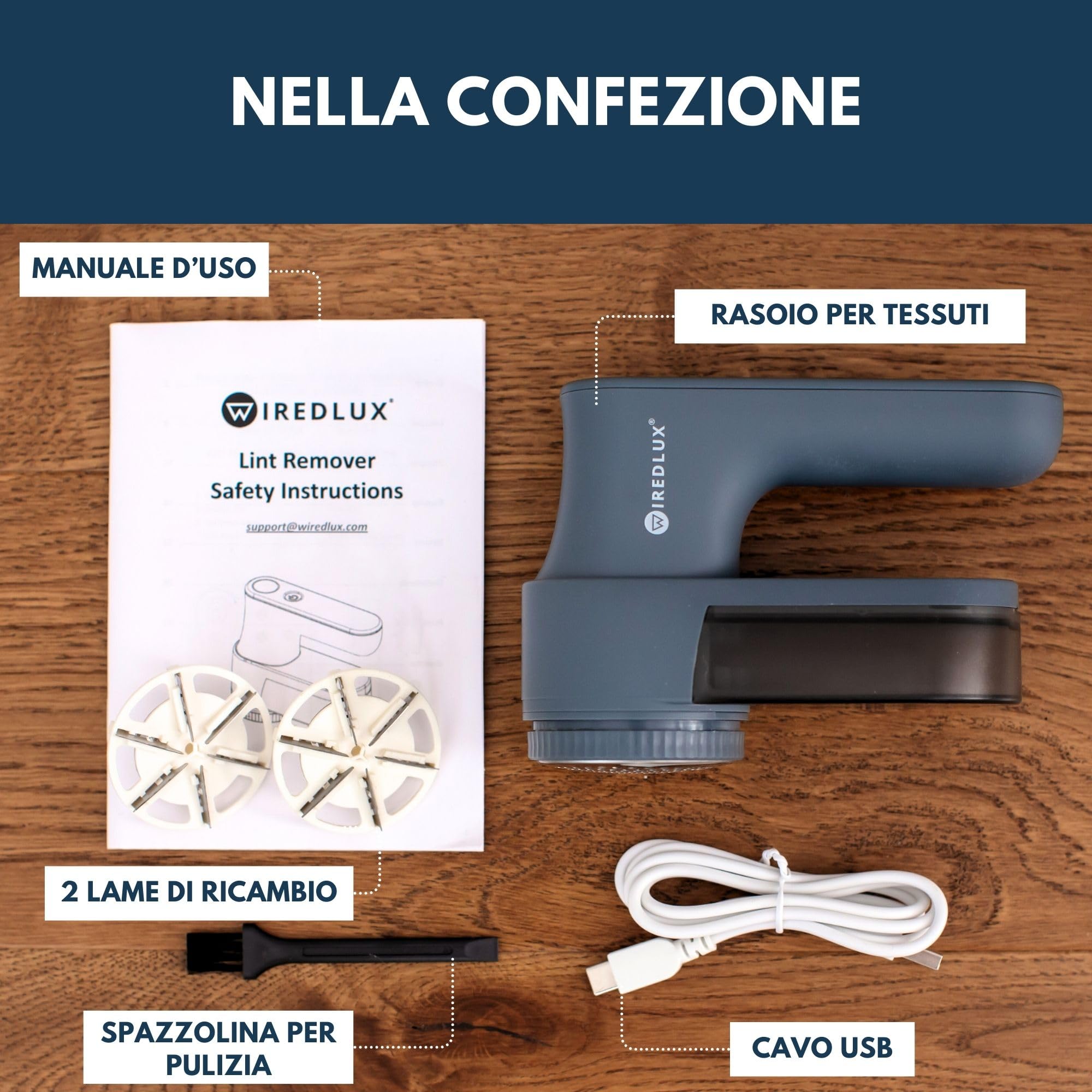 Leva Pelucchi Elettronico Ricaricabile per Vestiti e Maglioni – Levapelucchi/Togli Pelucchi Elettrico con 3 velocità, display LED, ricarica USB – Portatile con doppia protezione