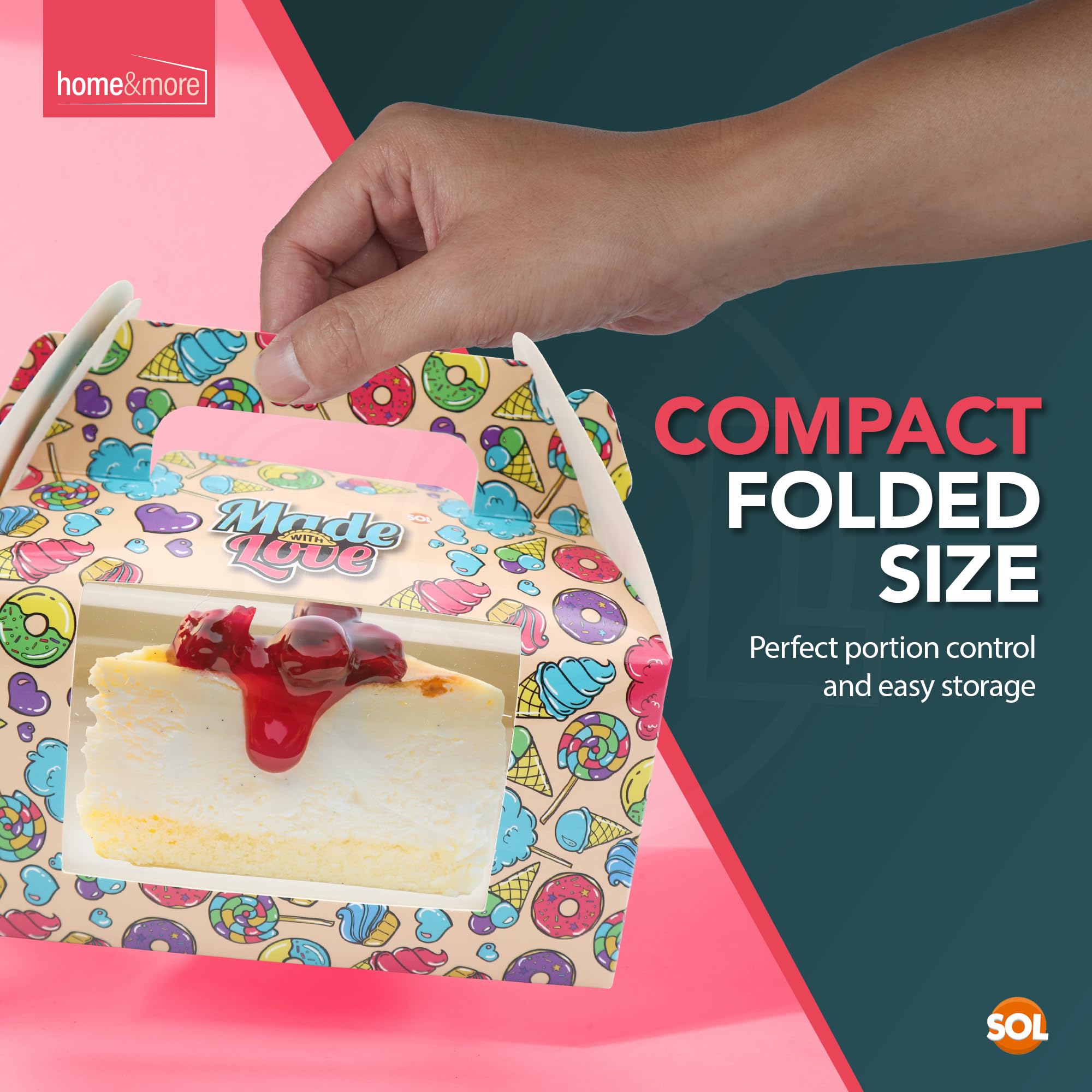 SOL Cake Boxes - 2 Pack for Wedding Takeaways -4