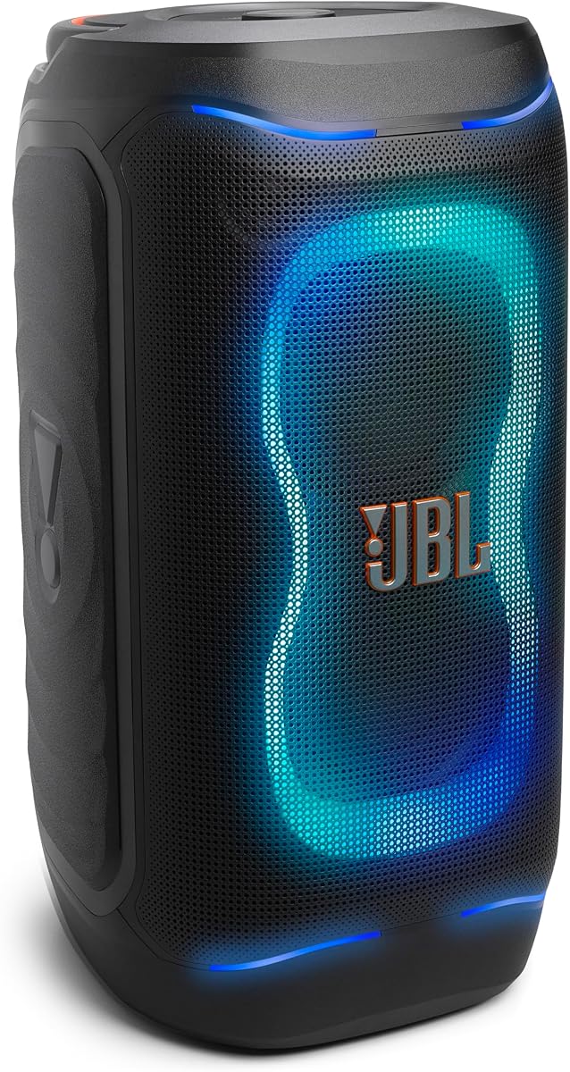 PartyBox 130 - Altavoz portátil para fiestas - Negro | Aumente la energía con JBL Legendary Sound, AI Sound Boost hace que todo suene más fuerte, espectáculo de luces futurista