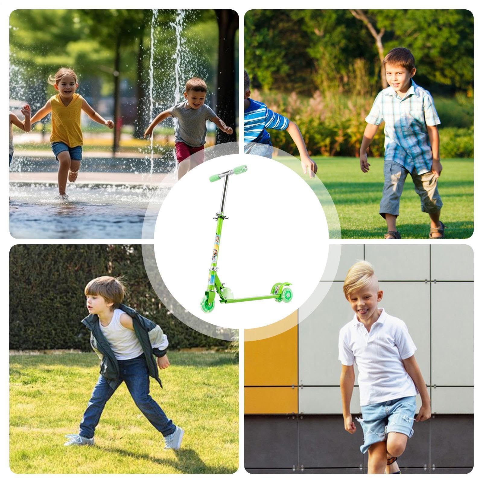 Patinete infantil, ruedas luminosas LED plegables | Patinete plegable de 2 ruedas | para edades de 3 a 10 años deportes al aire libre paseo jardín parque viaje camping cumpleaños vacaciones
