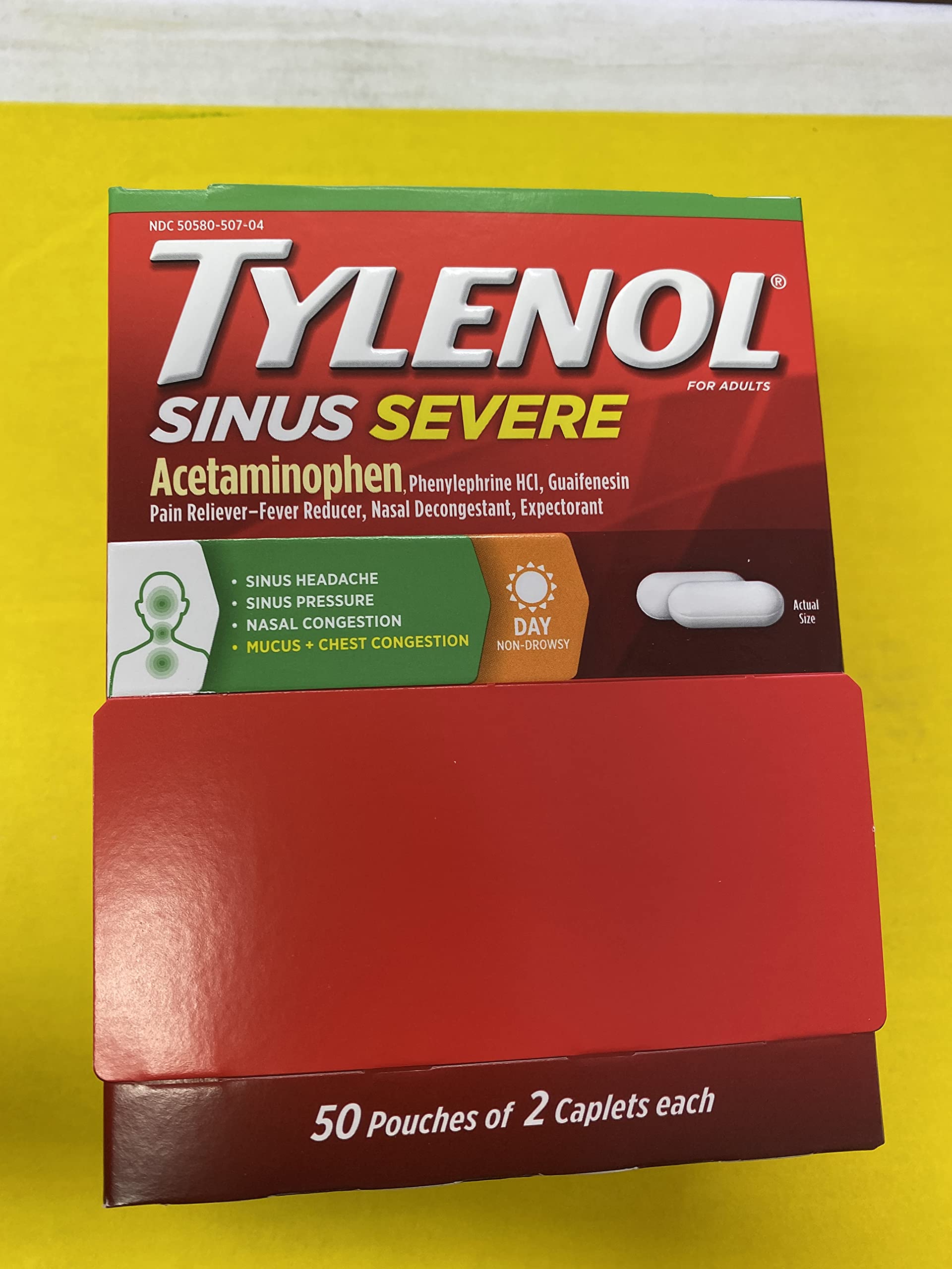 TYLENOL Sinus Congestion Pain, Severe Caplets Daytime NonDrowsy 24 EA