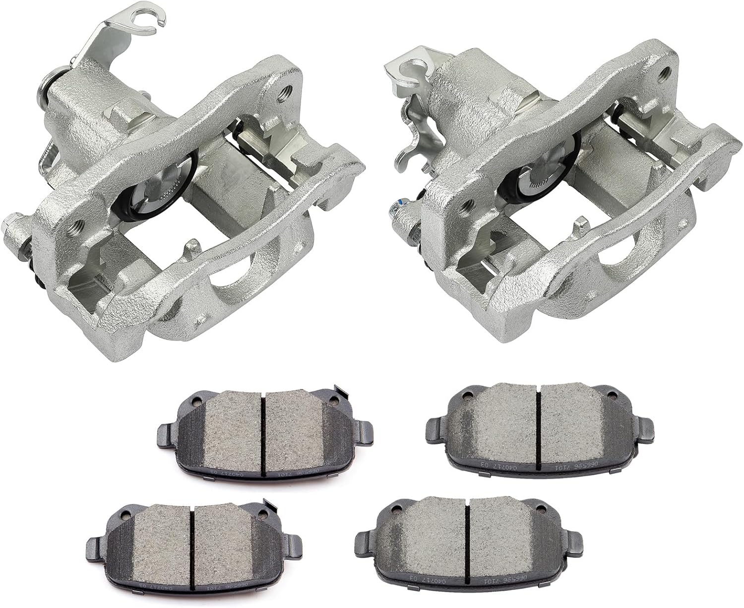 AUTOMUTO 18B5081 18B5080 D1326-8438 Brake Caliper with Pads Rear 6PCS Replacement For 2008-2012 For Chrysler For Town & Country,2008-2012 For Dodge For Grand Caravan