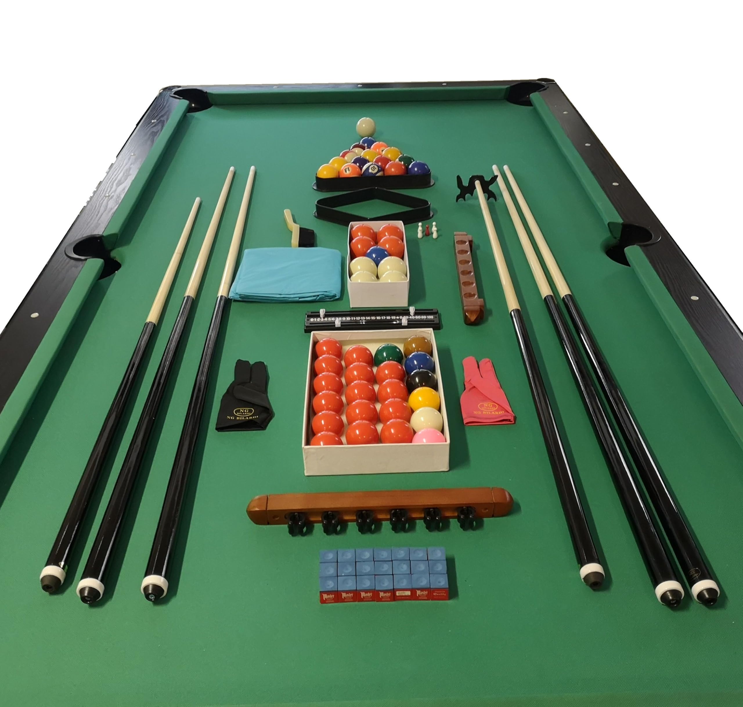 Biliardo ZEUS - Regolamentare 245x135 cm con Panno Speedball, Ritorno Automatico delle Biglie e Piedini Regolabili, Nero Venato con Finiture in Argento - Scegli Panno Verde Rosso Blu Nero