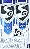 AYN Cricket Bat Sticker 4D Digital Embossed English Willow Fiber Tape Sports Accessories Protection, Sunny T Blue