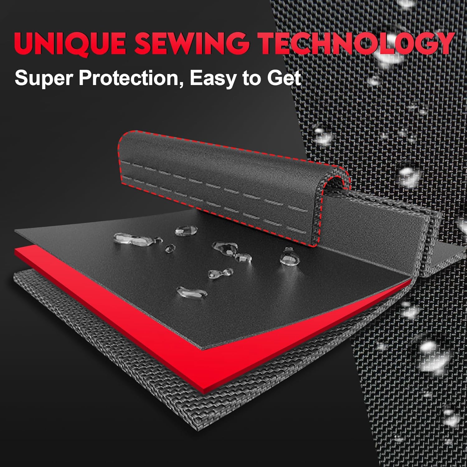 Zettum Stackable Patio Chair Cover - 600D Outdoor Chair Cover Waterproof & Heavy Duty, Lawn Furniture Stacking Seat Cover for 4 - 6 Outdoor Stackable Dining Chairs - 28 x 36 x 47 Inch - Image 6