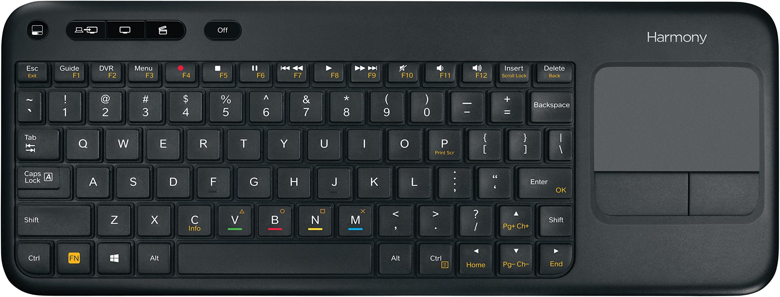 Logitech Harmony Smart Keyboard Add-On for Harmony Ultimate Hub Remotes