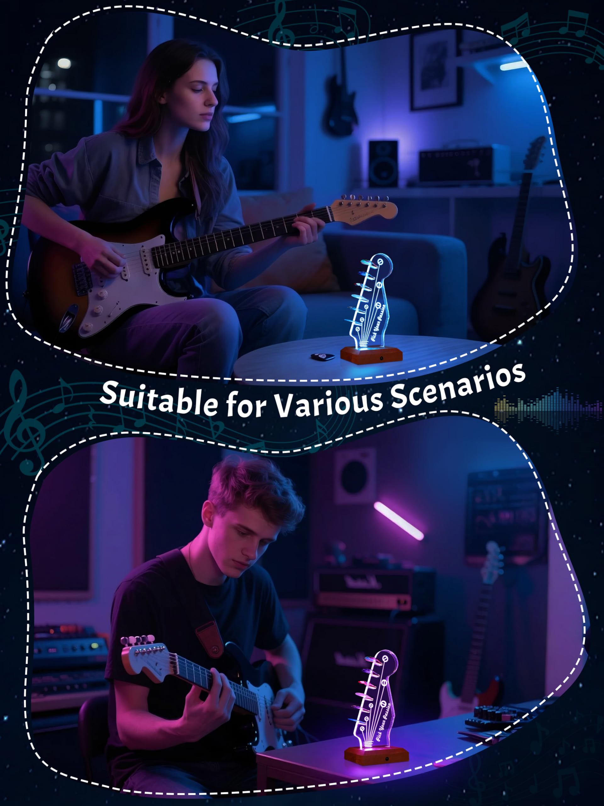 CoolGift Mart Light Up Guitar Pick Holder - Image 4