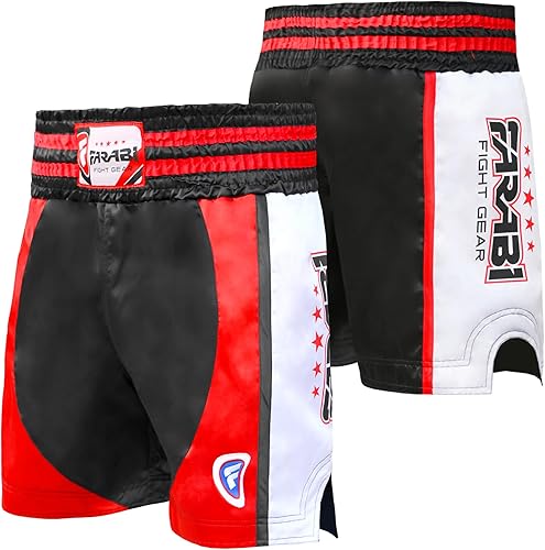 Miniatura 3 de FARABI Pro Boxeo Muay Pantalones cortos de combate para boxeo MMA Muay Thai Fight Shorts