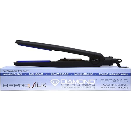 Amazon.com: H2PRO Seda Titanio Cerámica Turmalina Placas Tratadas Estilizar  Plancha de Hierro 4/10 '' Negro SR410 : Belleza y Cuidado Personal