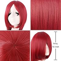 Vista 18 de MapofBeauty - Peluca para anime de 40 pulgadas de largo y lisa para fiesta de cosplay (blanco/azul/negro)