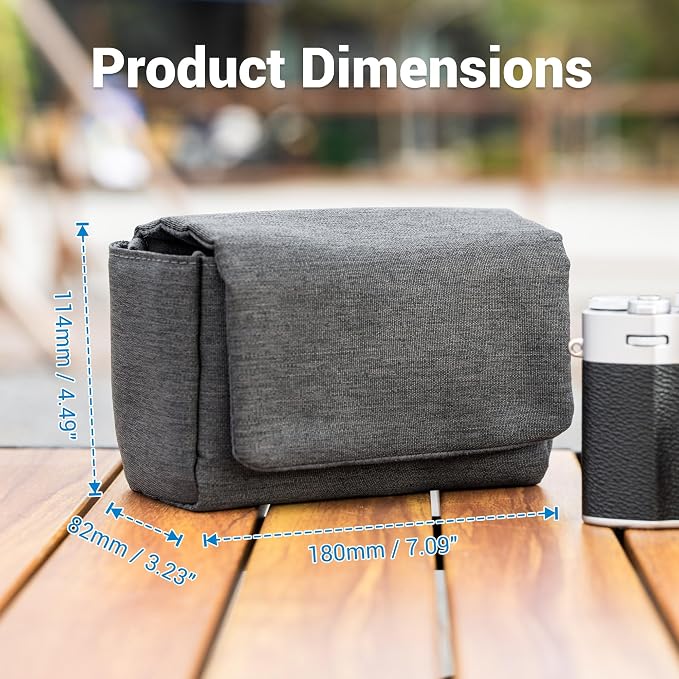 Funda de viaje para cámara KIWIFOTOS Oxford Camera Case Gray miniatura 7