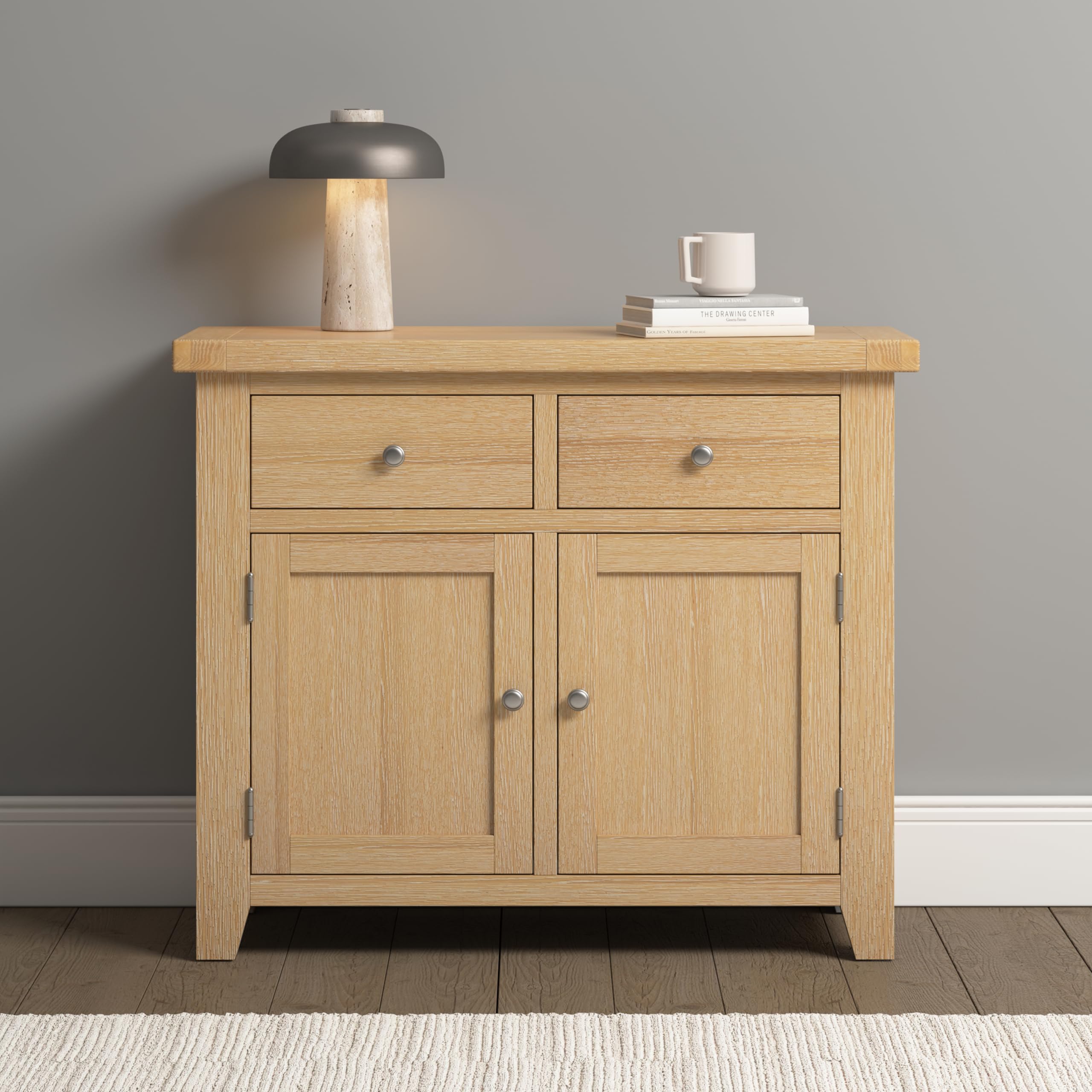 Seconique Windsor Oak Sideboard - 2 Door 2 Drawer