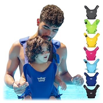 WaterLand Baby Carrier - Innovative Carrier You Can Use Both in Water & Land - Waterproof Infant Chest Holder with Adjustable Straps, Lightweight Toddler Harness for Pool & Beach Blue