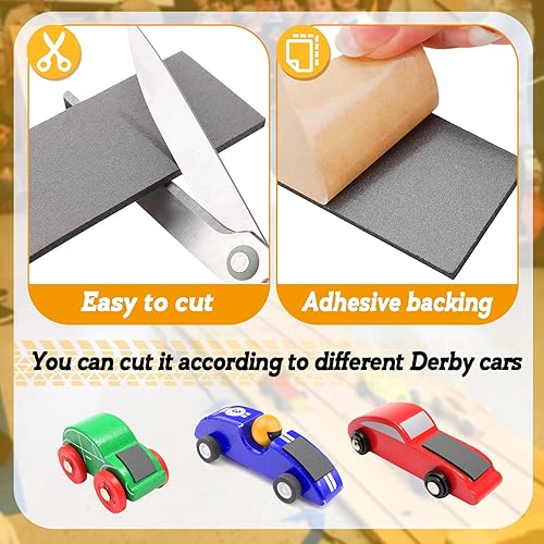 Miniatura 3 de Pesas de tungsteno flexibles para auto Derby, pesas de madera de pino de 3 onzas para acelerar tu automóvil, cilindros incrementales pesos de