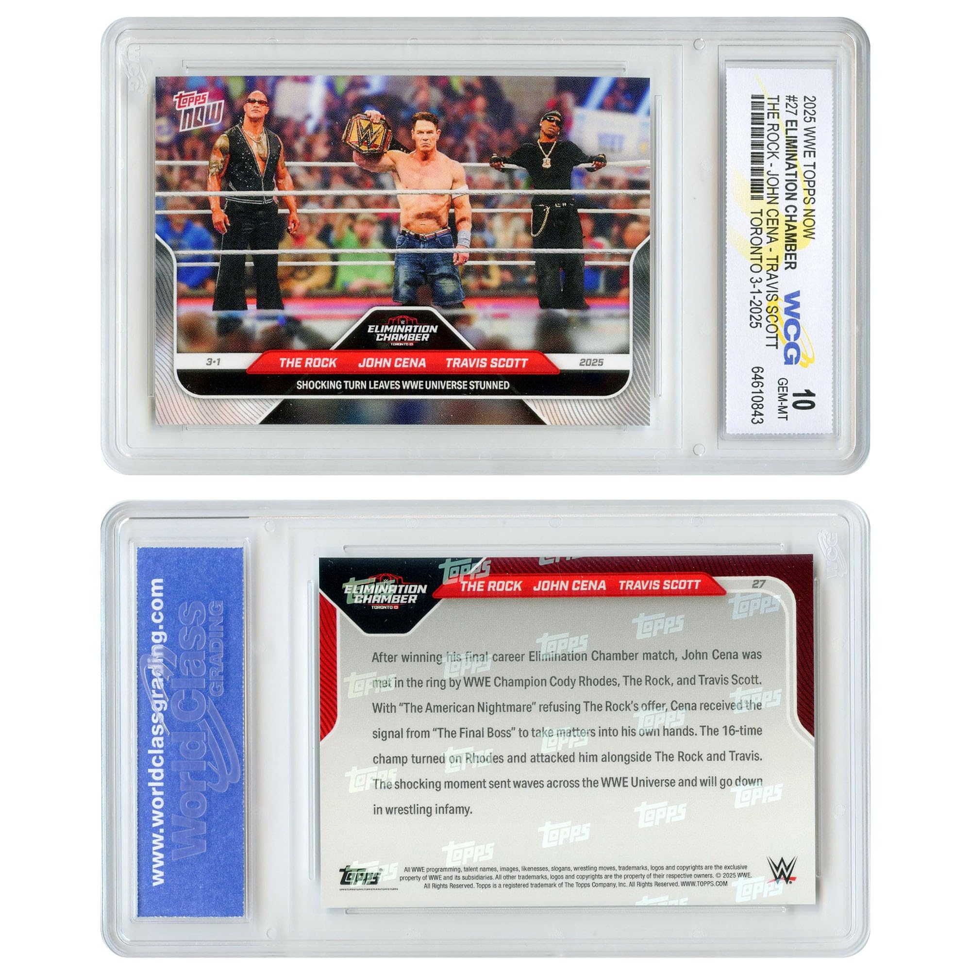 Amazon.com: 2025 Topps WWE Elimination Chamber - The Rock John