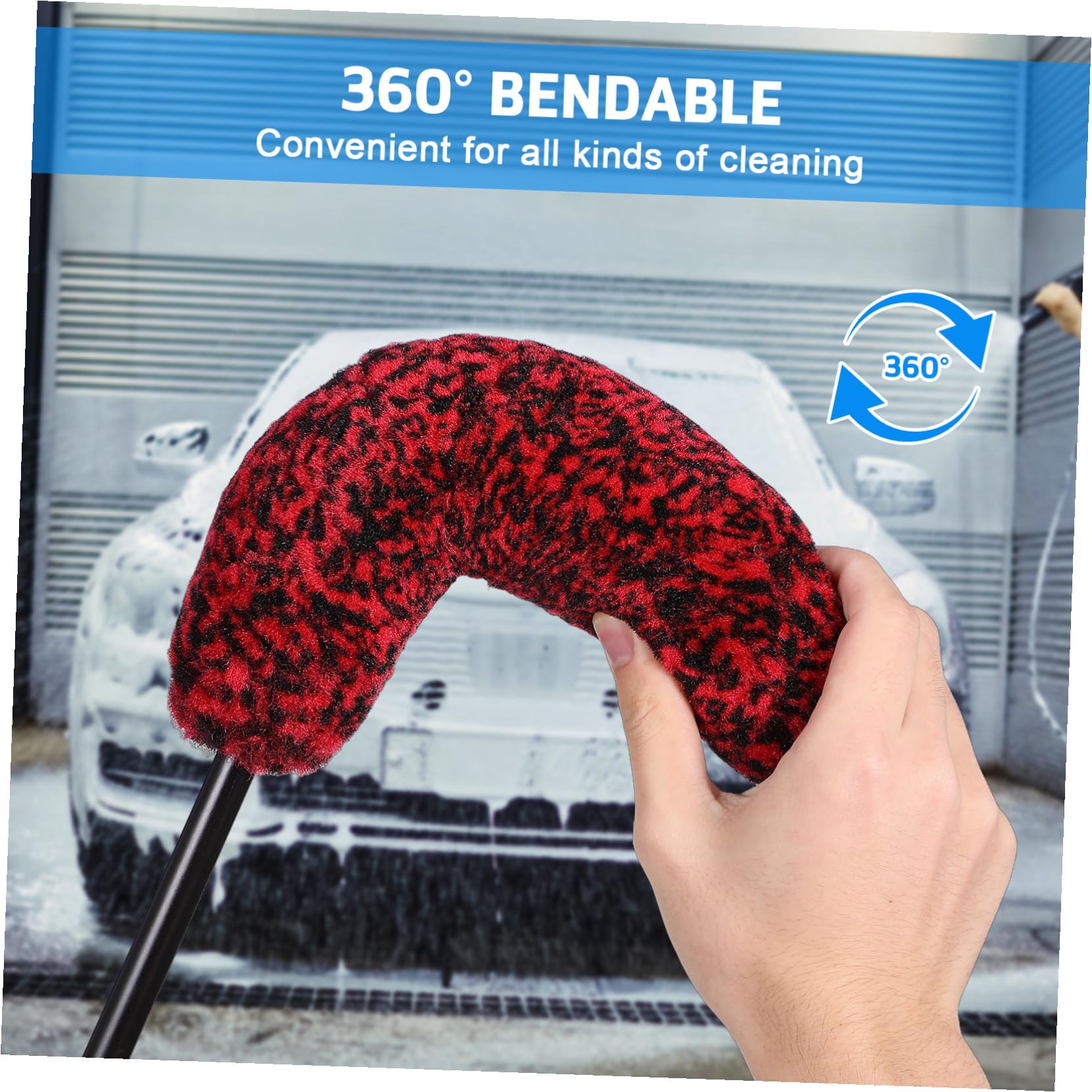 UPKOCH 3 Pezzi Spazzole per Pneumatici Auto con Testina Flessibile Spazzola Detailing per Cerchi e Ruote Pulizia Auto Senza Spruzzi Adatto Tutti i Modelli