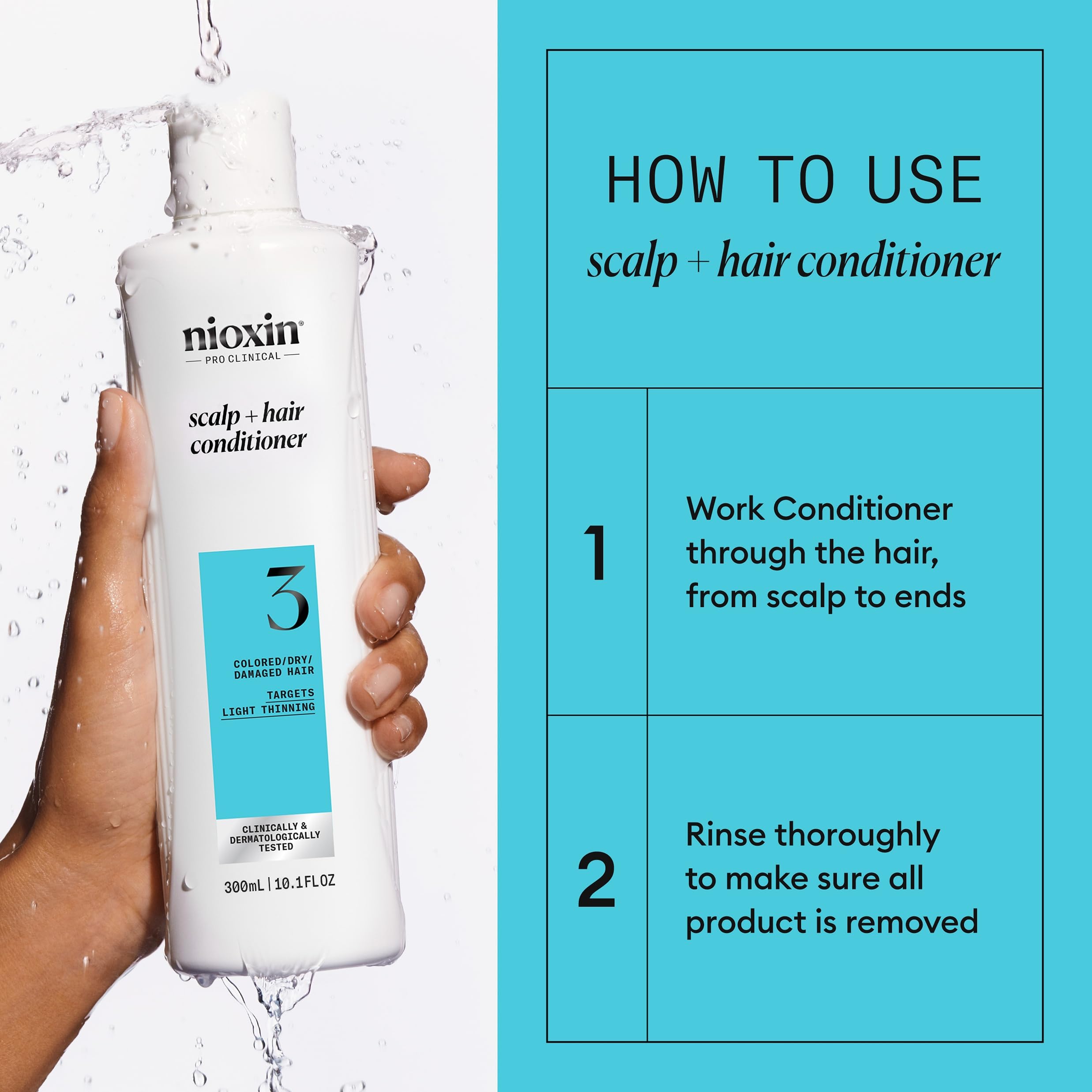 Nioxin System 3 Scalp + Hair Thickening Conditioner for Colored, Dry Hair
