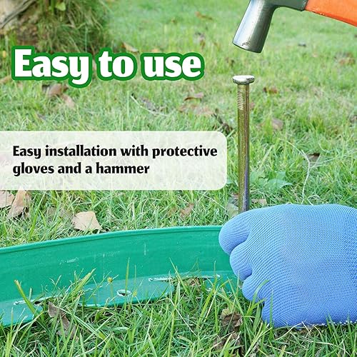 Miniatura 6 de 25 estacas de 16 pulgadas, estacas galvanizadas resistentes para bordes de pavimentación, barrera de malezas, cubierta de suelo, césped artificial,