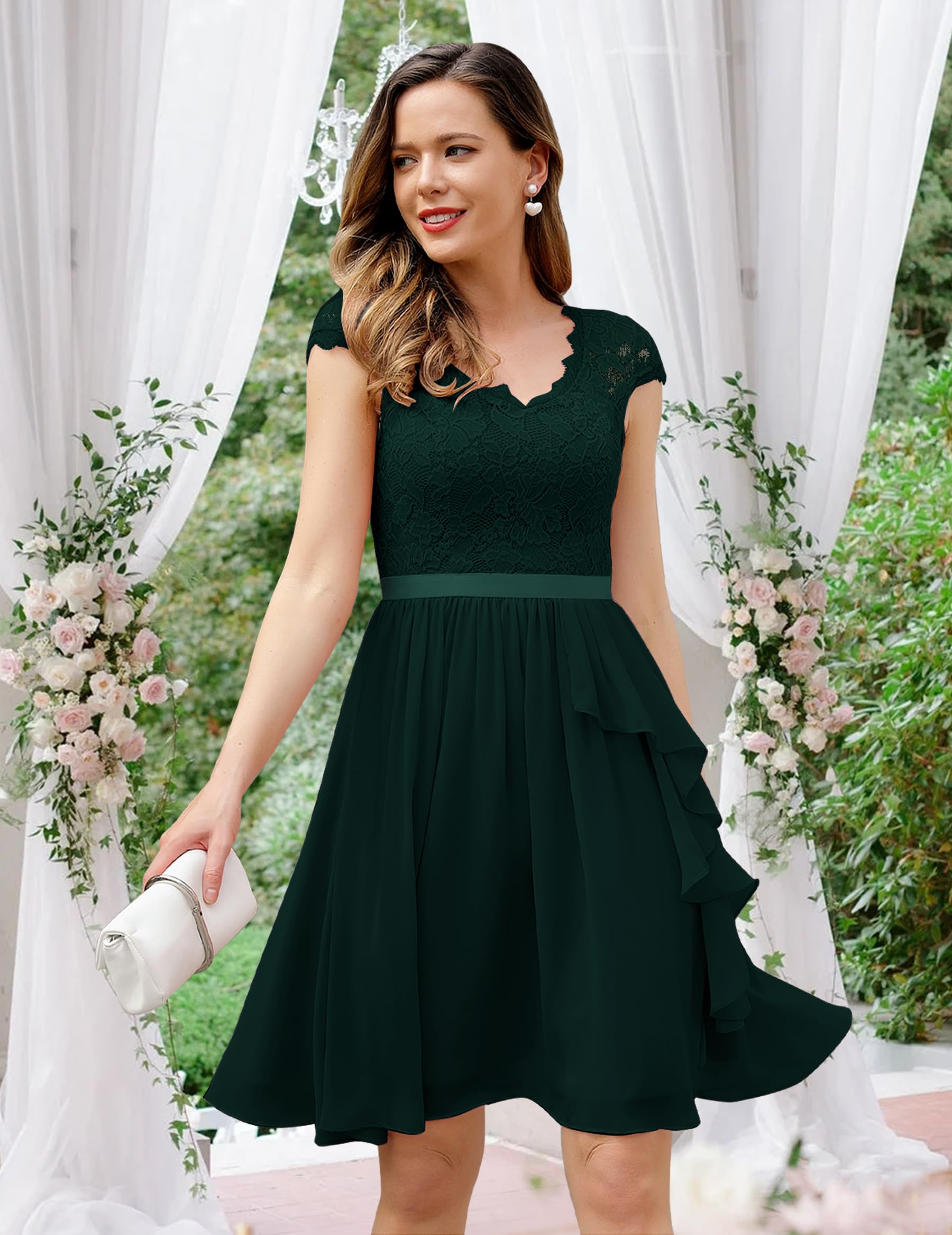 Wedtrend Donne 1950 Audrey Hepbun Vintage di Polka Dots Cocktail Vestito