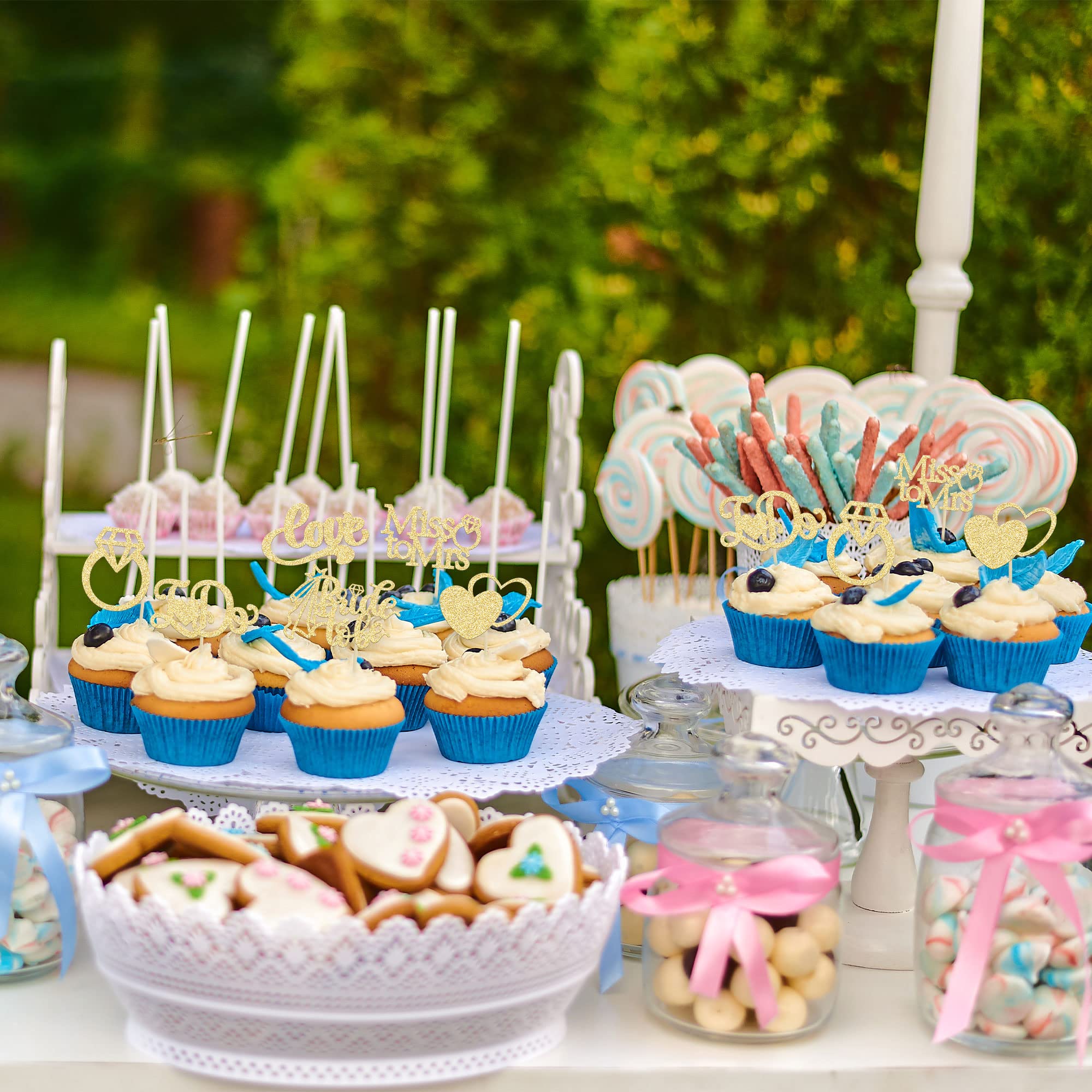Gyufise - Decorazioni Per Cupcake A Forma Di Principessa Con Glitter Set Da 24 Pezzi Per Feste 630269